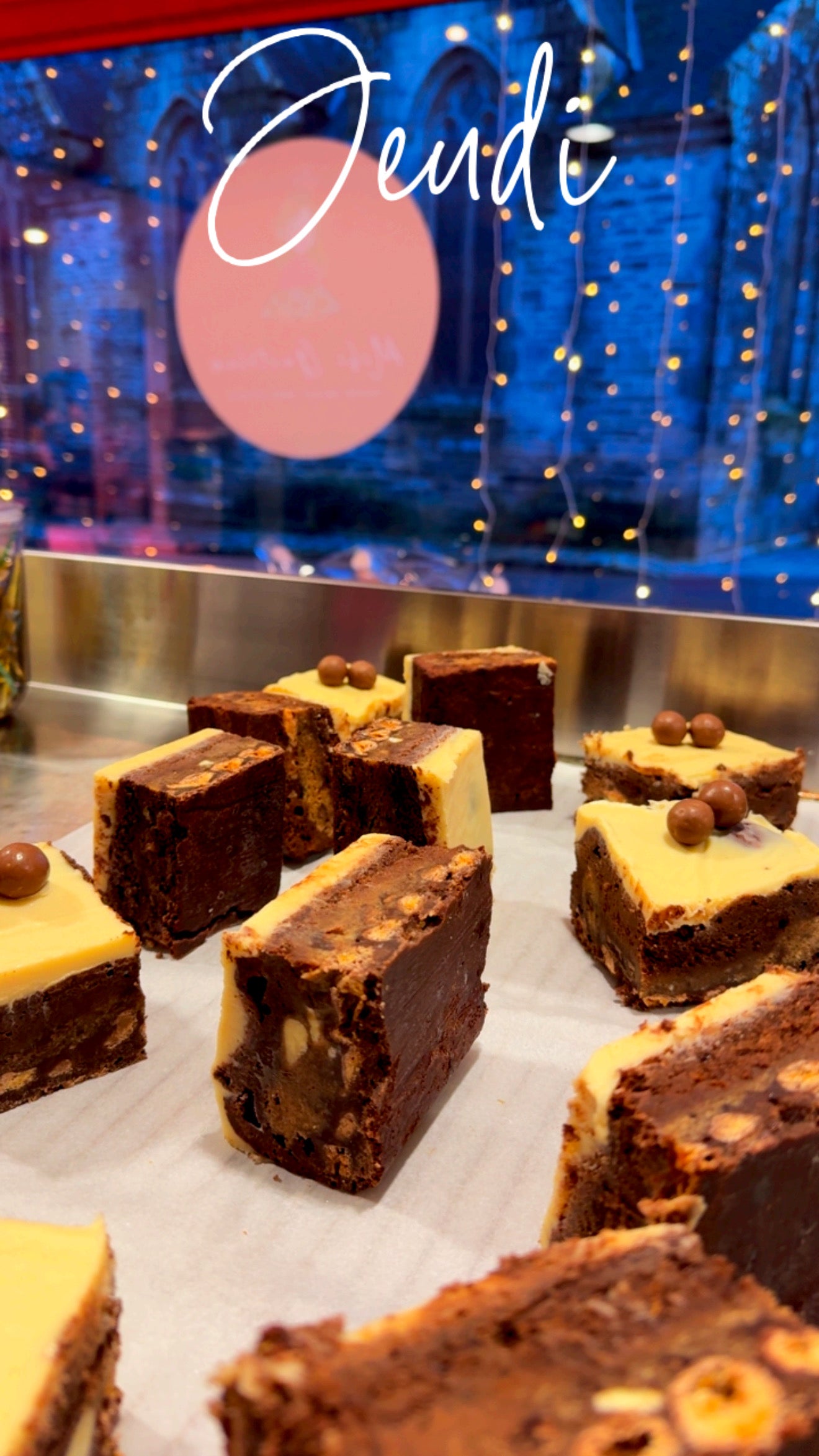 Brownie Chocolat Fondant Cookies Maltessers & Ganache Chocolat Blanc Vanille